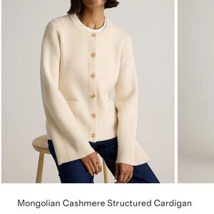 Quince Cashmere Cardigan in Soft Cream